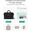 BAGSMART Rolling Duffle Bag with Wheels, 35L Carry on Travel Bag with Detachable Wheels, PVC Wet Pocket Duffle Bag with Handle