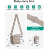 BAGSMART Small Crossbody Bags for Women, Puffer Purse with Cute Pouch, Hobo Shoulder Handbag for Daily Casual Travel Work(Coffee Brown)
