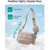 BAGSMART Small Crossbody Bags for Women, Puffer Purse with Cute Pouch, Hobo Shoulder Handbag for Daily Casual Travel Work(Navy Blue)