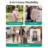 BAGSMART Baby Diaper Bag Backpack, Lightweight Puffy Diaper Bag with Insulated Pockets& Pacifier Case, Travel Stroller Straps with Waterproof Changing Pad, Black(Coffee Brown)