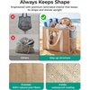 BAGSMART Custom DIY Beach Tote Bag for Women w/Markers, Personalized Gift | Large Beach Tote, Secure Top Zipper, Waterproof Coated, Heavy Duty Carryall, All-in-One DIY Kit, Hands-Free Crossbody,(Khaki Brown)