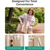 BAGSMART Custom DIY Beach Tote Bag for Women w/Markers, Personalized Gift | Large Beach Tote, Secure Top Zipper, Waterproof Coated, Heavy Duty Carryall, All-in-One DIY Kit, Hands-Free Crossbody,(Khaki Brown Checkerboard)