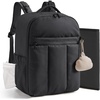 BAGSMART Baby Diaper Bag Backpack, Lightweight Puffy Diaper Bag with Insulated Pockets& Pacifier Case, Travel Stroller Straps with Waterproof Changing Pad, Black(Black)
