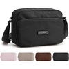 BAGSMART Foldable Crossbody Bags for Women, Small Travel Purses | 2.4L mini for daily travel campus, water-resistant sling bag, cute travel purse, classic shoulder bag(Black)