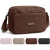 BAGSMART Foldable Crossbody Bags for Women, Small Travel Purses | 2.4L mini for daily travel campus, water-resistant sling bag, cute travel purse, classic shoulder bag(Chocolate)