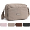 BAGSMART Foldable Crossbody Bags for Women, Small Travel Purses | 2.4L mini for daily travel campus, water-resistant sling bag, cute travel purse, classic shoulder bag(Camel)