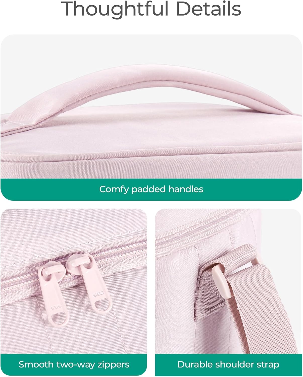 image:imageBAGSMART Lunch Box for Women Insulated Lunch Bag Leakproof Cute Adult Lightweight Quilted Reusable Cooler for Office Work Picnic Travel Lunch Tote with Adjustable Shoulder Strap Green CheckeredSage Green