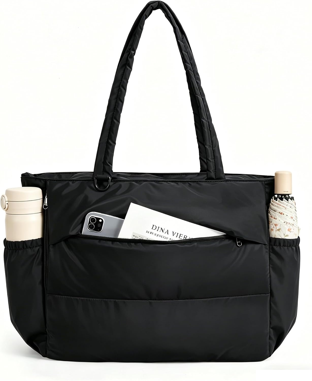 image:imageBAGSMART Yoga Pilates Tote Bag for Women with Knotted Handle Gym Bag 23L lightweight amp waterproof shoulder sling bag gym bag with yoga mat holder for 156 Laptop ideal for work travelClassic