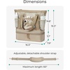 BAGSMART Beach Bag for Women, Mesh Tote Bags with Zipper, Sandproof Vacation Essentials with Cooler for Swim Cruise Pool(Beige-16.5’’l*7.9”w*19.3”h)
