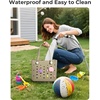 BAGSMART Beach Bag for Women, Water-resistant Rubber Tote Bag, Sandproof Vacation Essentials for Summer Swim Cruise Pool(Coral)