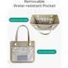 BAGSMART Beach Bag for Women, Water-resistant Rubber Tote Bag, Sandproof Vacation Essentials for Summer Swim Cruise Pool(Sea Glass Sage)