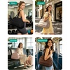 BAGSMART Gym Bag for Women, Lightweight Personal Item Travel Bag, Puffer Duffle Bag 2-PC Travel Bag, Quilted Carry On Weekender Overnight Bag, Puffy Duffel Bag for Travel, Water Resistant(Brown)(Black)