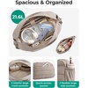 BAGSMART Gym Bag for Women, Lightweight Personal Item Travel Bag, Puffer Duffle Bag 2-PC Travel Bag, Quilted Carry On Weekender Overnight Bag, Puffy Duffel Bag for Travel, Water Resistant(Brown)(Coffee Brown)
