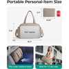 BAGSMART Gym Bag for Women, Lightweight Personal Item Travel Bag, Puffer Duffle Bag 2-PC Travel Bag, Quilted Carry On Weekender Overnight Bag, Puffy Duffel Bag for Travel, Water Resistant(Brown)(Black)