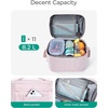 BAGSMART Lunch Box for Women, Insulated Lunch Bag Leakproof, Cute Adult Lightweight Quilted Reusable Cooler for Office Work Picnic Travel, Lunch Tote with Adjustable Shoulder Strap, Green Checkered(Sage Green)