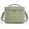 BAGSMART Lunch Box for Women, Insulated Lunch Bag Leakproof, Cute Adult Lightweight Quilted Reusable Cooler for Office Work Picnic Travel, Lunch Tote with Adjustable Shoulder Strap, Green Checkered(Sage Green)