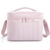 BAGSMART Lunch Box for Women, Insulated Lunch Bag Leakproof, Cute Adult Lightweight Quilted Reusable Cooler for Office Work Picnic Travel, Lunch Tote with Adjustable Shoulder Strap, Green Checkered(Pink)