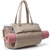 BAGSMART Yoga Pilates Tote Bag for Women with Knotted Handle, Gym Bag | 23L lightweight & waterproof shoulder sling bag, gym bag with yoga mat holder, for 15.6” Laptop, ideal for work travel(Camel)