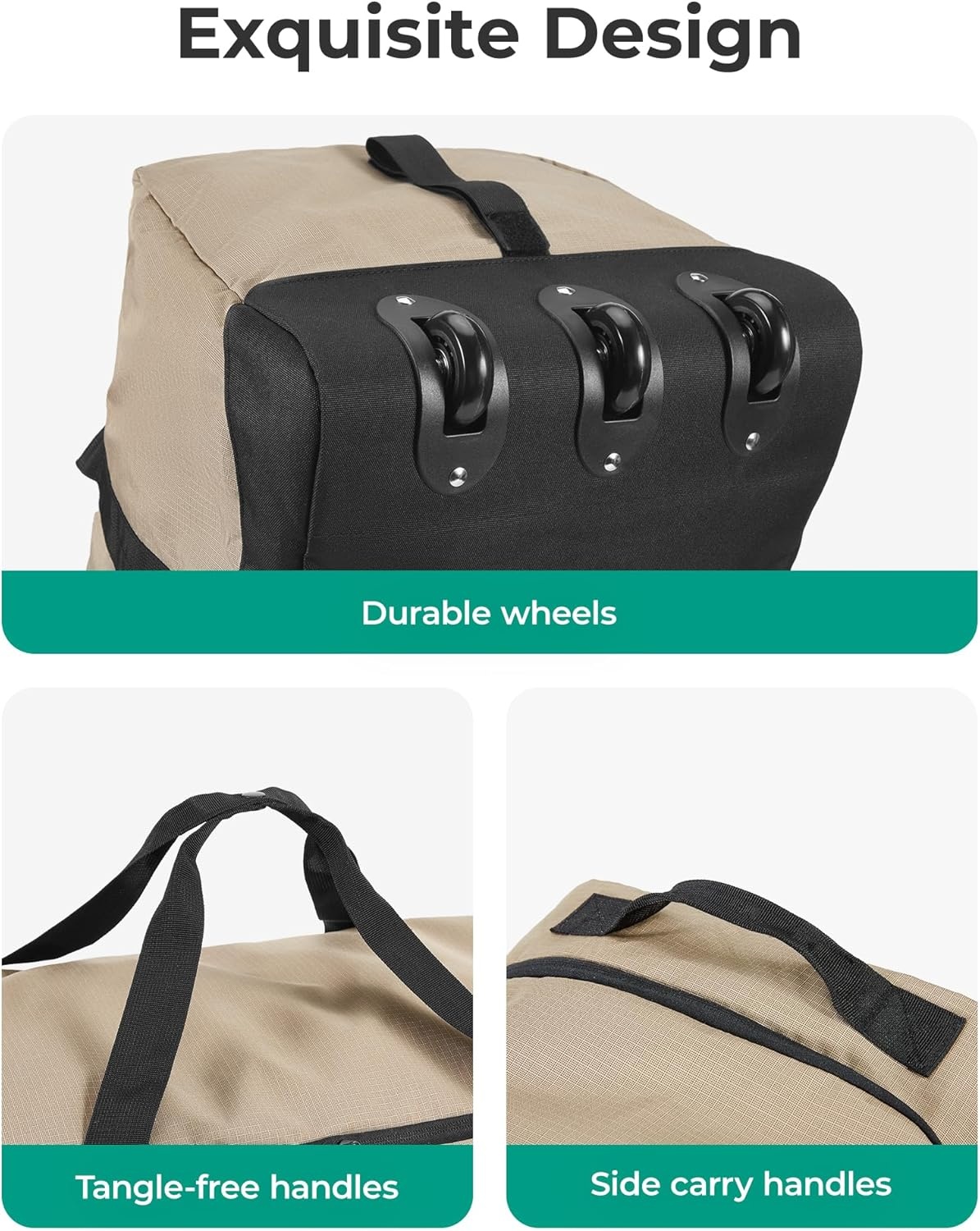 image:imageBAGSMART 83L Foldable Travel Bag Large Duffle Bag for Travel Weekender Duffel Luggage Bag for Sport College Camping Water Resistant BrownOlive green
