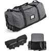 BAGSMART 83L Foldable Travel Bag, Large Duffle Bag for Travel, Weekender Duffel Luggage Bag for Sport College Camping, Water Resistant, Brown(Dark Gray)