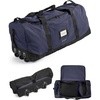 BAGSMART 83L Foldable Travel Bag, Large Duffle Bag for Travel, Weekender Duffel Luggage Bag for Sport College Camping, Water Resistant, Brown(Navy Blue)