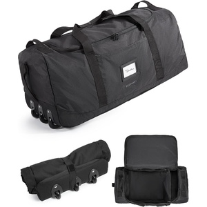BAGSMART 83L Foldable Travel Bag, Large Duffle Bag for Travel, Weekender Duffel Luggage Bag for Sport College Camping, Water Resistant, Brown(Black)