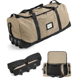 BAGSMART 83L Foldable Travel Bag, Large Duffle Bag for Travel, Weekender Duffel Luggage Bag for Sport College Camping, Water Resistant, Brown(Brown)