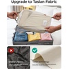 BAGSMART 6 Set Packing Cubes for Travel with Budget Airline Neck Pillow | Travel essentials, Premium Taslan luggage organizers for all suitcases, Ultimate budget airline hack, 100% Personal item safe(Beige)