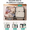 BAGSMART 6 Set Packing Cubes for Travel with Budget Airline Neck Pillow | Travel essentials, Premium Taslan luggage organizers for all suitcases, Ultimate budget airline hack, 100% Personal item safe(Camal)
