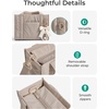 BAGSMART Boxy Tote Bag for Women, Crossbody Bag with Zipper, Crush Bow Purses for Travel Work College(Classic)