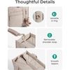 BAGSMART Boxy Tote Bag for Women, Crossbody Bag with Zipper, Crush Bow Purses for Travel Work College(Sage)