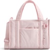 BAGSMART Boxy Tote Bag for Women, Crossbody Bag with Zipper, Crush Bow Purses for Travel Work College(Light Pink)