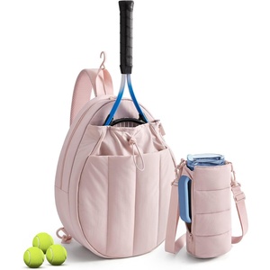BAGSMART Tennis Gym Bag for Women, 3-in-1 Sports Duffle Sling Backpack | Fits 40oz Tumblers, 15.6″ Laptop & Shoes, Converts to a Gym Duffle, Travel Sling, or Court Backpack for 2 Rackets/Paddles(Q-Candy Pink)