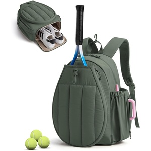 BAGSMART Tennis Gym Bag for Women, 3-in-1 Sports Duffle Sling Backpack | Fits 40oz Tumblers, 15.6″ Laptop & Shoes, Converts to a Gym Duffle, Travel Sling, or Court Backpack for 2 Rackets/Paddles(M-Slate Green)