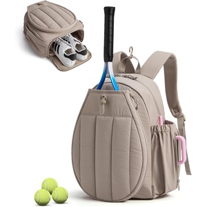 BAGSMART Tennis Gym Bag for Women, 3-in-1 Sports Duffle Sling Backpack | Fits 40oz Tumblers, 15.6″ Laptop & Shoes, Converts to a Gym Duffle, Travel Sling, or Court Backpack for 2 Rackets/Paddles(H-Sand Brown)
