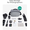 BAGSMART Camera Sling Bag, Small Camera Bags for Photographers with Tripod Holder, Waterproof DSLR/SLR/Mirrorless Camera Bags Crossbody with Rain Cover, Compatible with Canon Sony Nikon, Beige(Black)