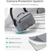 BAGSMART Camera Sling Bag, Small Camera Bags for Photographers with Tripod Holder, Waterproof DSLR/SLR/Mirrorless Camera Bags Crossbody with Rain Cover, Compatible with Canon Sony Nikon, Beige(Gray)
