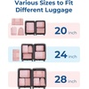 BAGSMART Hanging Compression Packing Cubes for Closet Organizers And Storage, 6 Set Suitcase Organizer Bags Set, Cruise Travel Essentials for Women | Hanging(Beige)