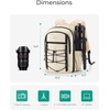 BAGSMART Small Camera Backpack, DSLR SLR Small Camera Bag Fits 13 Inch Laptop, Camera Backpack with Rain Cover & Tripod Holder(Black)