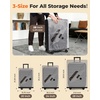 BAGSMART Travel Vacuum Bags for Suitcase & Home, 18 Pack with Wireless Pump | Cordless Pump, Triple-Seal Leak-Proof, 18-Pack 3 Sizes, For Suitcase & Home, With Toiletry Shoe & Laundry Bags(Gray)