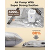BAGSMART Travel Vacuum Bags for Suitcase & Home, 18 Pack with Wireless Pump | Cordless Pump, Triple-Seal Leak-Proof, 18-Pack 3 Sizes, For Suitcase & Home, With Toiletry Shoe & Laundry Bags(Gray)