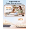 BAGSMART Vacuum Seal Storage Bags for Clothing Travel, 18 Pack Travel Essentials Bundle includes Laundry Bag & Waterproof Shoe Bag & TSA Approved Toiletry Bag, Hand Pump Included(Gray)