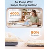 BAGSMART Vacuum Seal Storage Bags for Clothing Travel, 18 Pack Travel Essentials Bundle includes Laundry Bag & Waterproof Shoe Bag & TSA Approved Toiletry Bag, Hand Pump Included(Khaki)