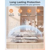 BAGSMART Vacuum Seal Storage Bags for Clothing Travel, 18 Pack Travel Essentials Bundle includes Laundry Bag & Waterproof Shoe Bag & TSA Approved Toiletry Bag, Hand Pump Included(Khaki)