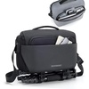 BAGSMART Camera Sling Bag, Small Camera Bags for Photographers with Tripod Holder, Waterproof DSLR/SLR/Mirrorless Camera Bags Crossbody with Rain Cover, Compatible with Canon Sony Nikon, Beige(Black)