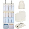 BAGSMART Hanging Compression Packing Cubes for Closet Organizers And Storage, 6 Set Suitcase Organizer Bags Set, Cruise Travel Essentials for Women | Hanging(Beige)
