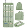 BAGSMART Hanging Compression Packing Cubes for Closet Organizers And Storage, 6 Set Suitcase Organizer Bags Set, Cruise Travel Essentials for Women | Hanging(Forest Green)