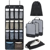 BAGSMART Hanging Compression Packing Cubes for Closet Organizers And Storage, 6 Set Suitcase Organizer Bags Set, Cruise Travel Essentials for Women | Hanging(Black)