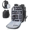 BAGSMART Small Camera Backpack, DSLR SLR Small Camera Bag Fits 13 Inch Laptop, Camera Backpack with Rain Cover & Tripod Holder(Black)