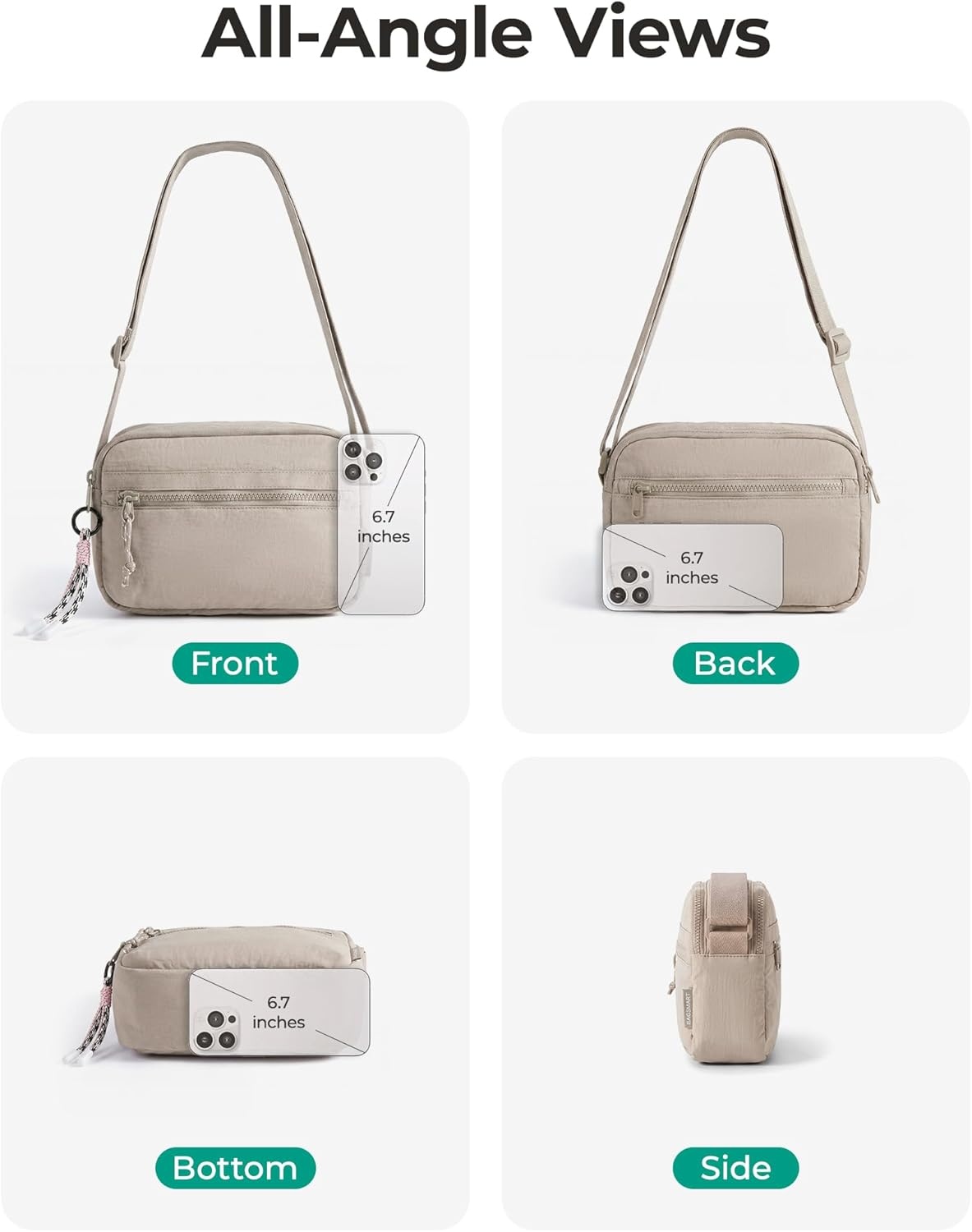 image:imageBAGSMART Cross Body Purse Small Crossbody Bags for Women Travel Purse Casual Shoulder Handbag WalletOlive Green